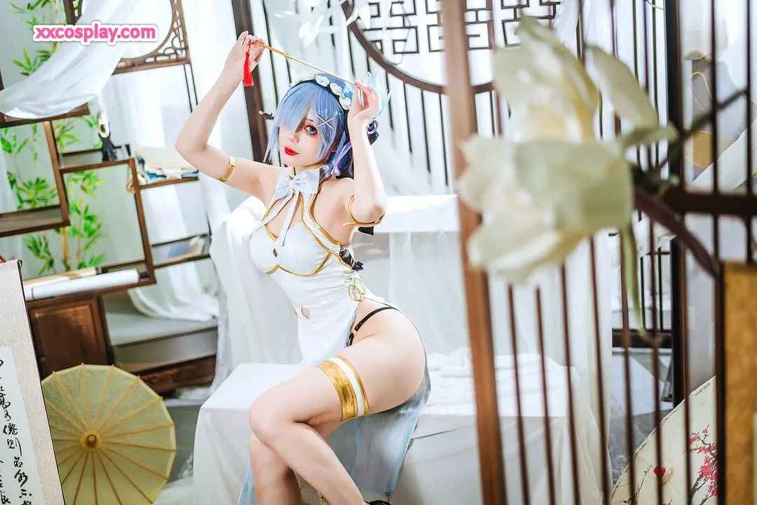 Jiuyan as Rem in Elegant Qipao